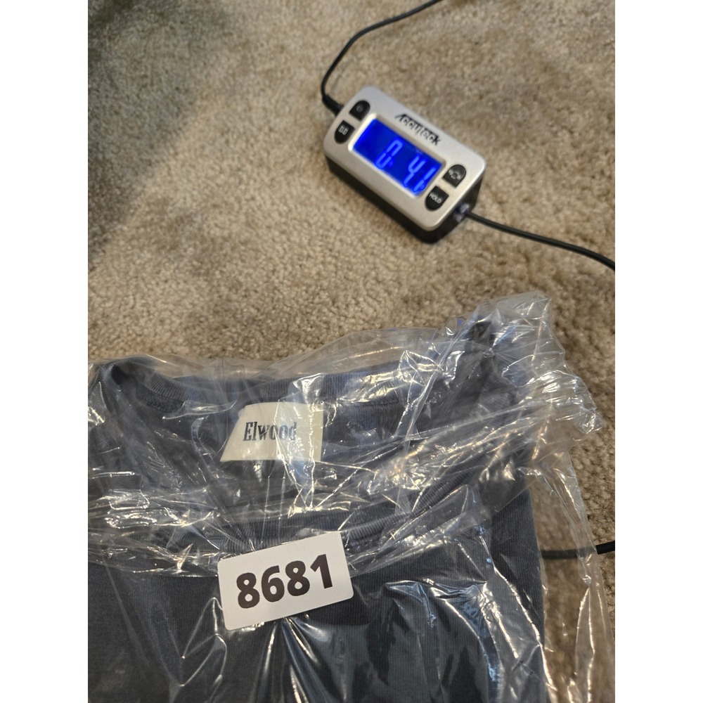 Elwood Babydoll Core Tee Womens XXL Faded Blue Organic Cotton Crop Single Stitch - Picture 7 of 7